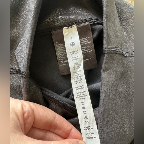 NWOT Lululemon Wunder Train HR Tight 25" Blk Foil Special Edition Size 4 LW5EB3S - Picture 7 of 11